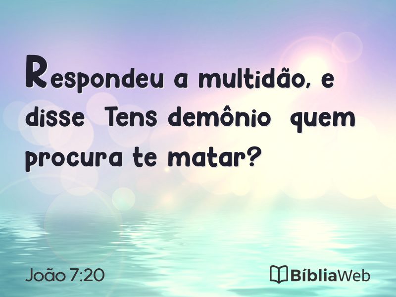 João 7:20 em imagem para compartilhar