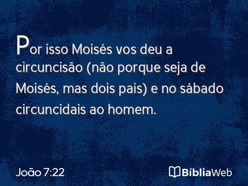 João 7:22 em imagem para compartilhar