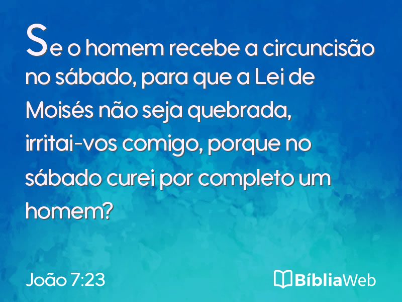 João 7:23 em imagem para compartilhar