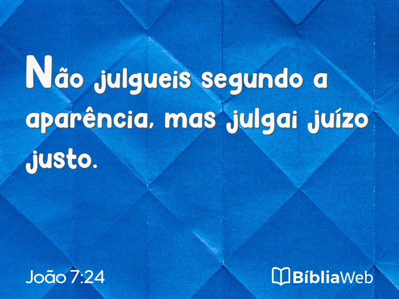 João 7:24 em imagem para compartilhar
