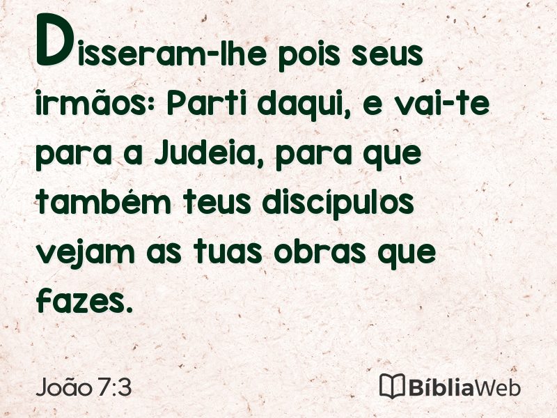 João 7:3 em imagem para compartilhar