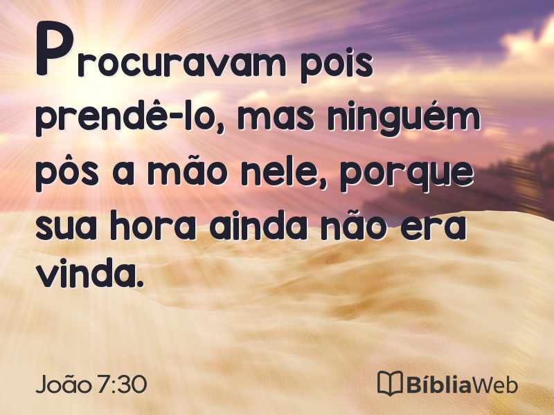 João 7:30 em imagem para compartilhar