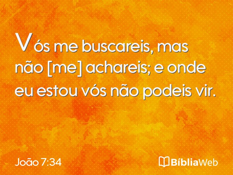 João 7:34 em imagem para compartilhar
