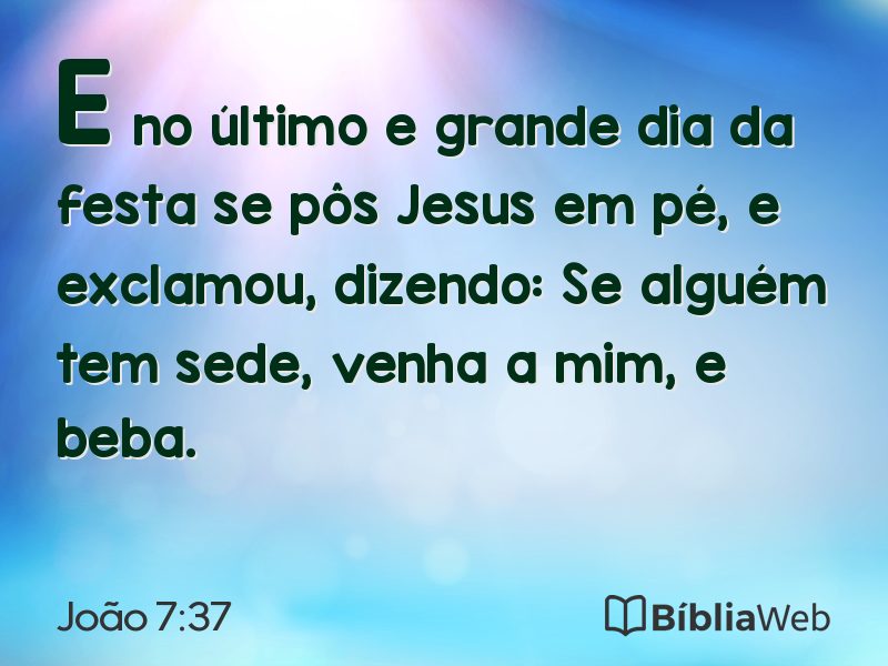 João 7:37 em imagem para compartilhar