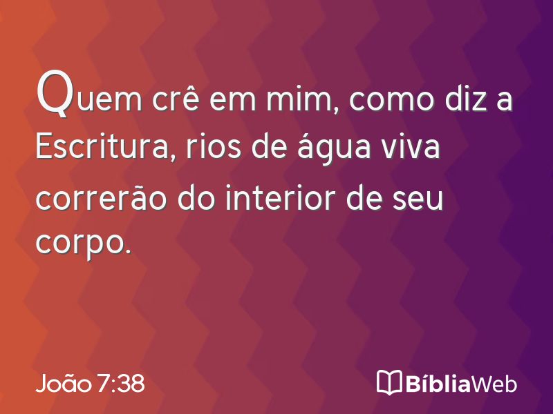 João 7:38 em imagem para compartilhar