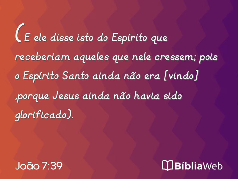 João 7:39 em imagem para compartilhar