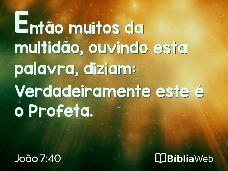 João 7:40 em imagem para compartilhar