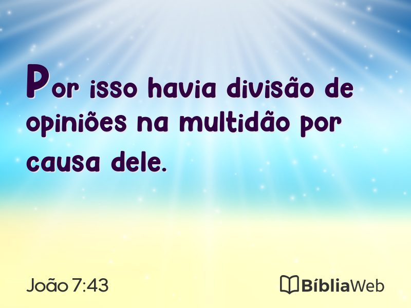 João 7:43 em imagem para compartilhar
