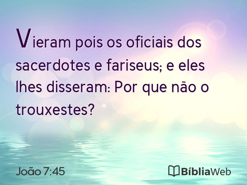João 7:45 em imagem para compartilhar