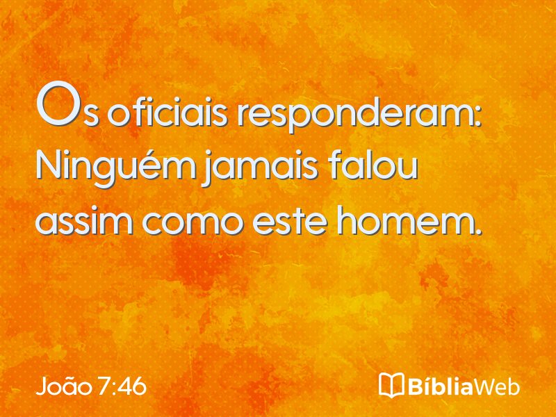 João 7:46 em imagem para compartilhar