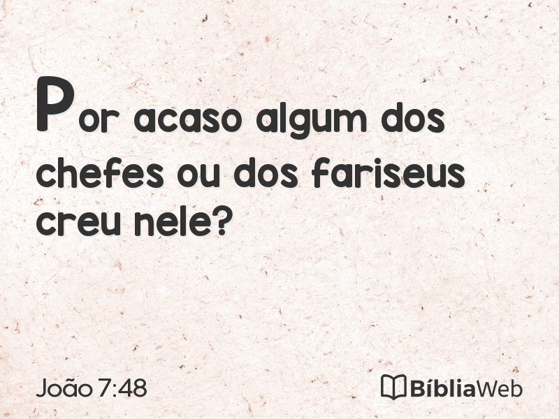 João 7:48 em imagem para compartilhar
