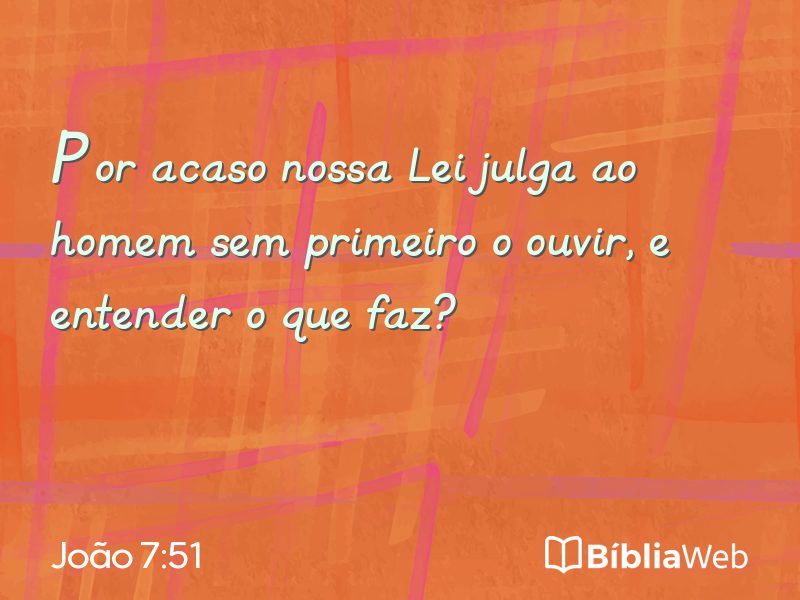 João 7:51 em imagem para compartilhar