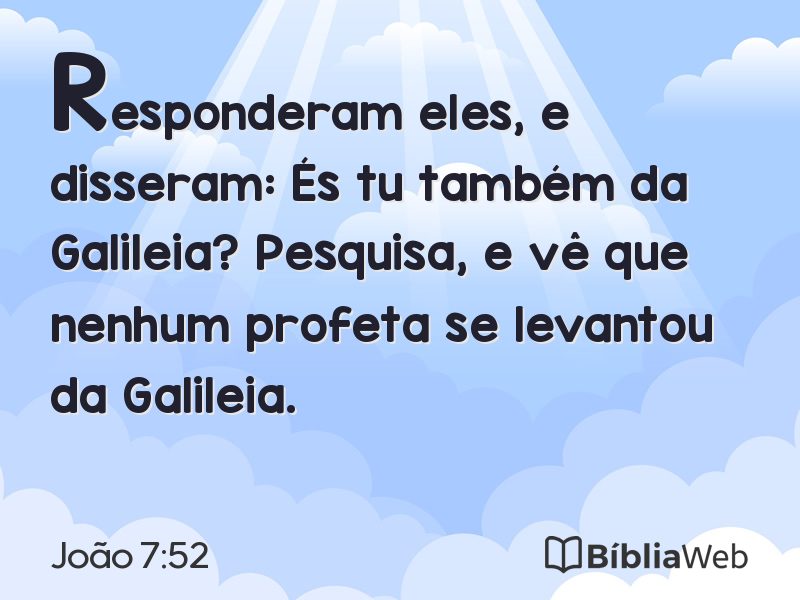 João 7:52 em imagem para compartilhar