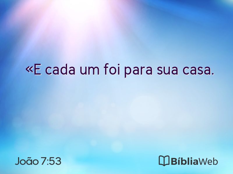 João 7:53 em imagem para compartilhar