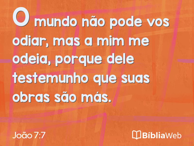 João 7:7 em imagem para compartilhar