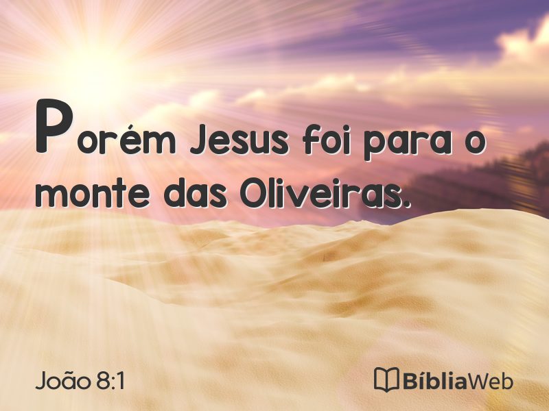 João 8:1 em imagem para compartilhar