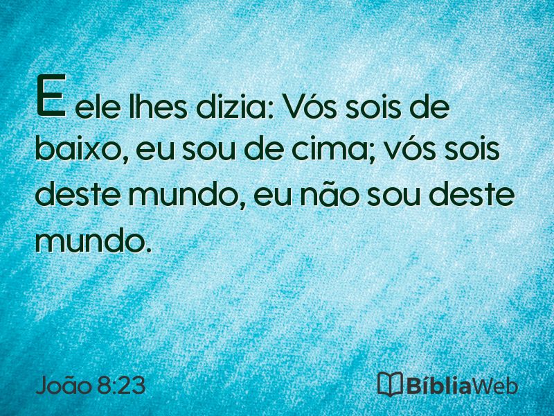 João 8:23 em imagem para compartilhar