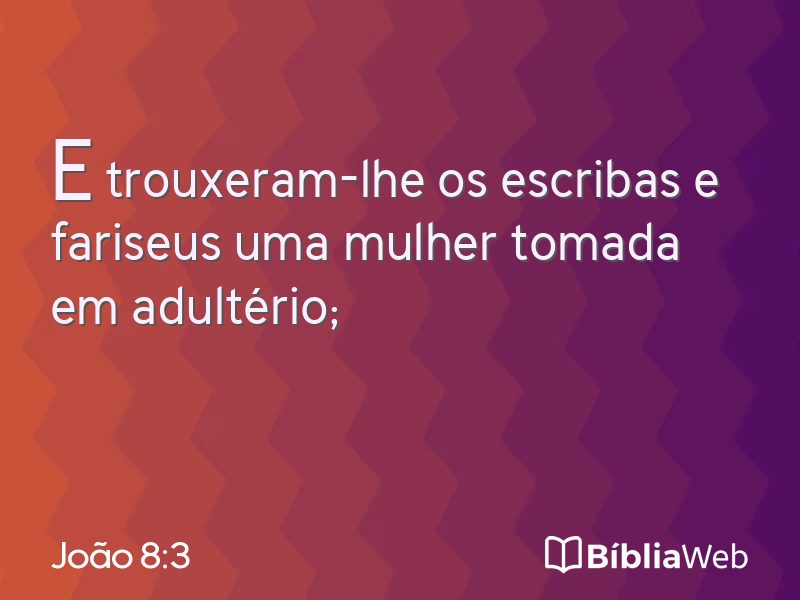 João 8:3 em imagem para compartilhar