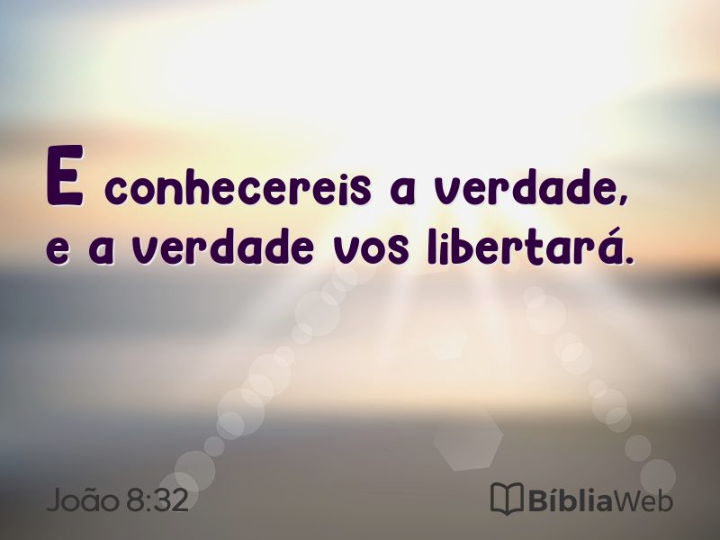 João 8:32 em imagem para compartilhar