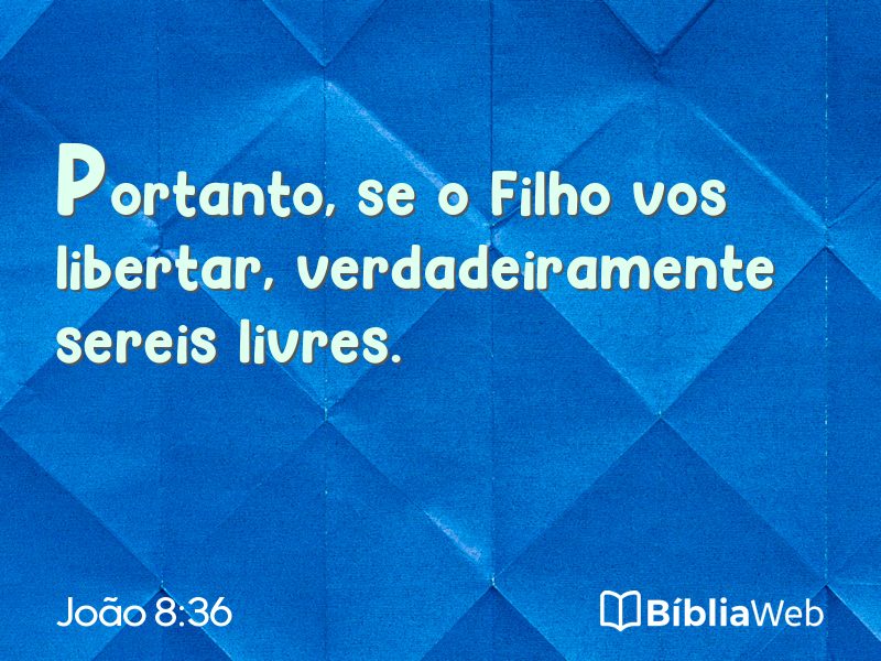 João 8:36 em imagem para compartilhar