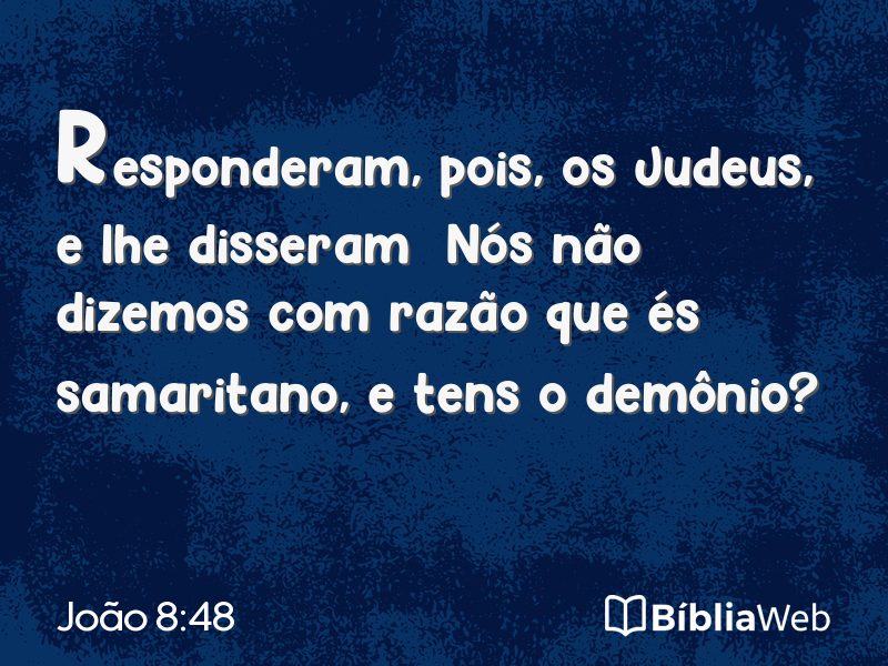 João 8:48 em imagem para compartilhar