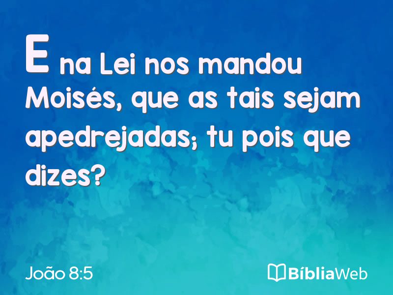 João 8:5 em imagem para compartilhar