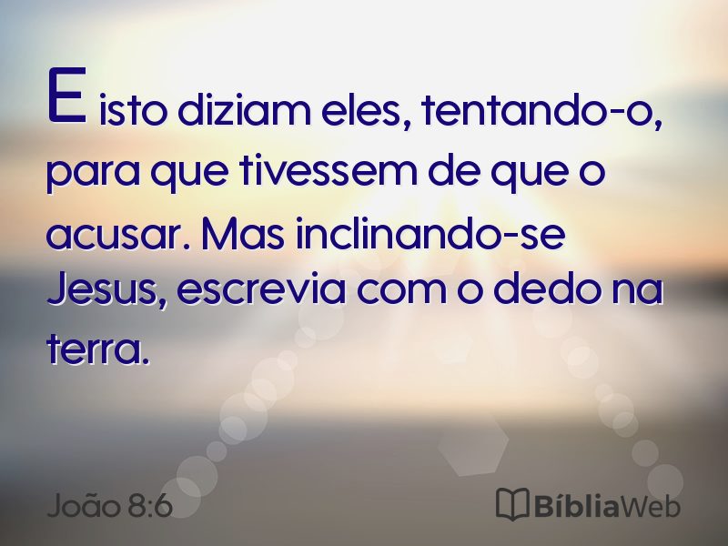 João 8:6 em imagem para compartilhar