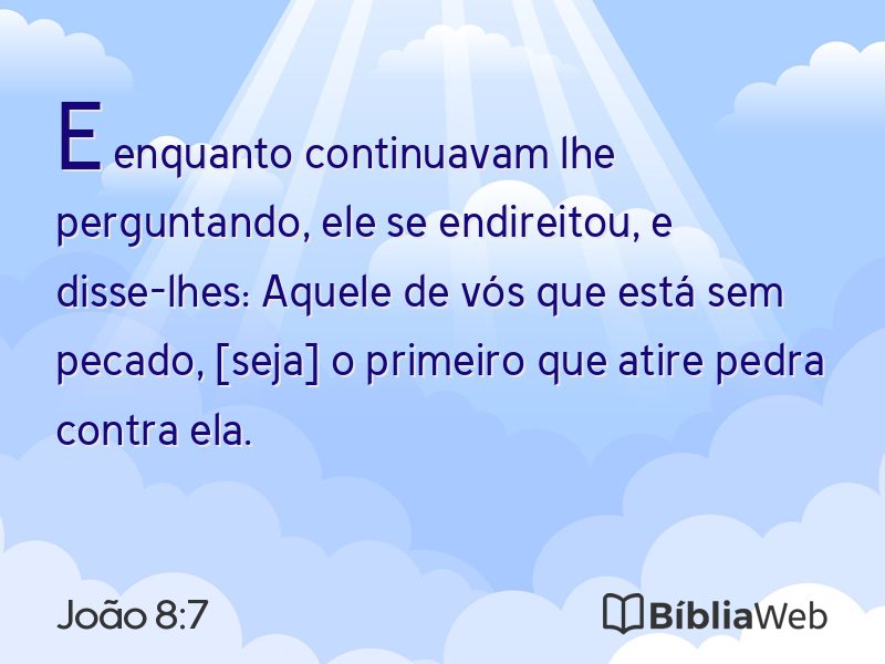 João 8:7 em imagem para compartilhar