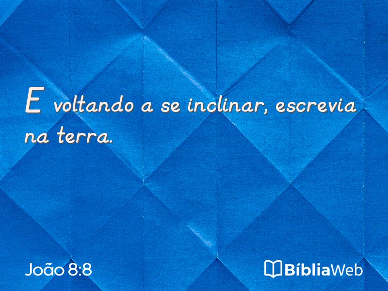 João 8:8 em imagem para compartilhar