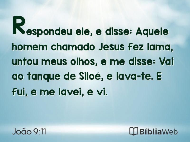 João 9:11 em imagem para compartilhar