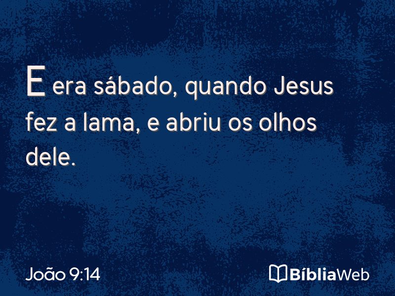 João 9:14 em imagem para compartilhar