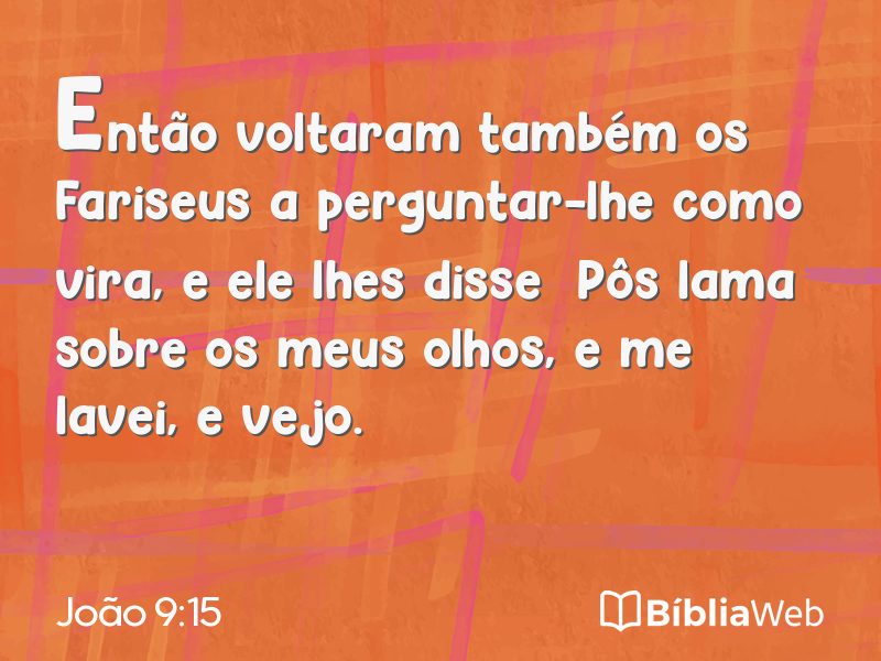 João 9:15 em imagem para compartilhar