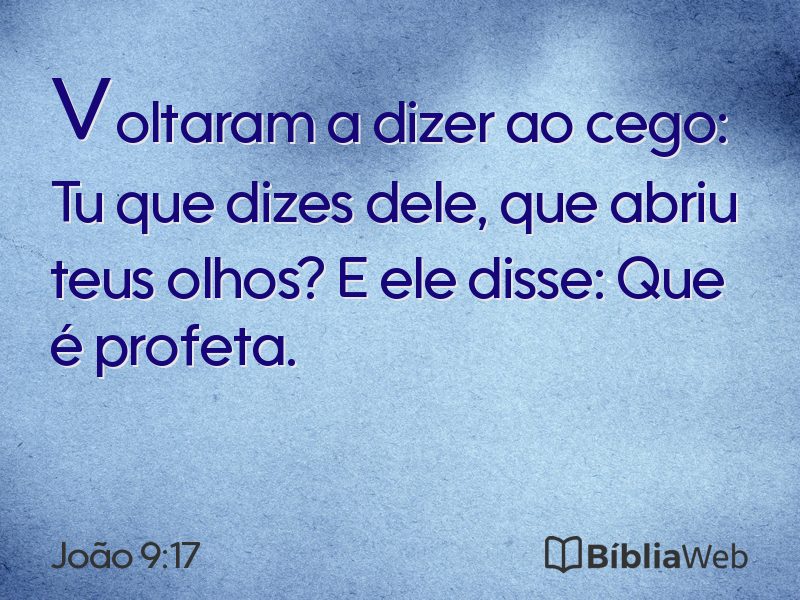João 9:17 em imagem para compartilhar
