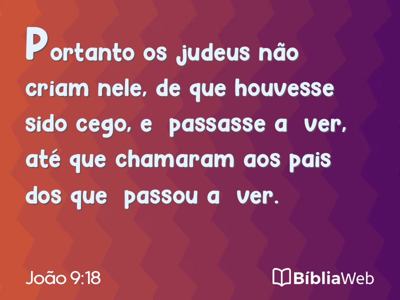 João 9:18 em imagem para compartilhar