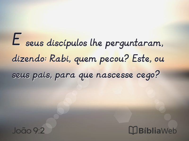 João 9:2 em imagem para compartilhar