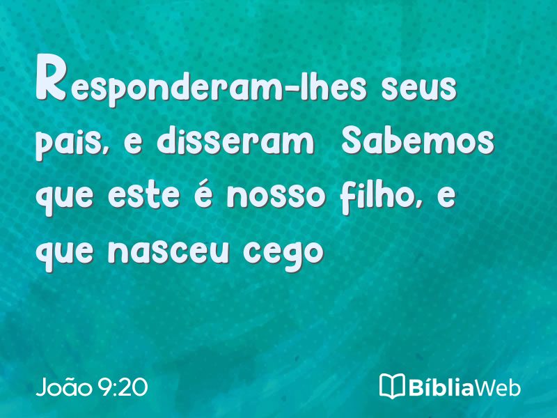 João 9:20 em imagem para compartilhar