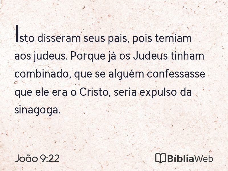 João 9:22 em imagem para compartilhar