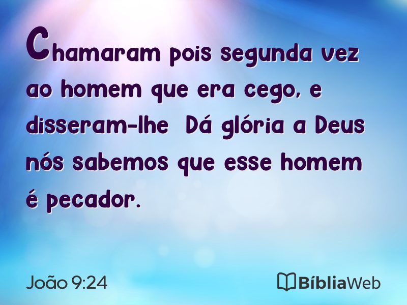 João 9:24 em imagem para compartilhar