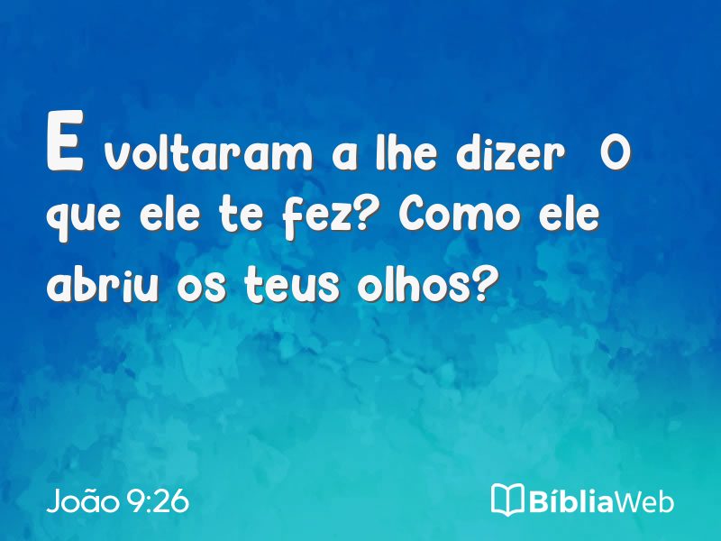 João 9:26 em imagem para compartilhar