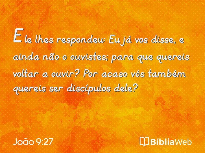 João 9:27 em imagem para compartilhar