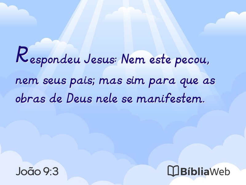 João 9:3 em imagem para compartilhar