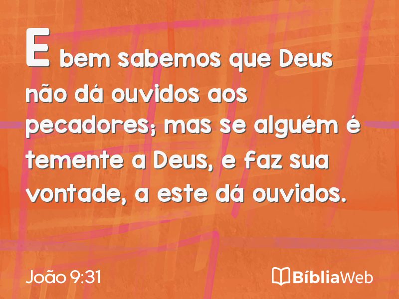 João 9:31 em imagem para compartilhar