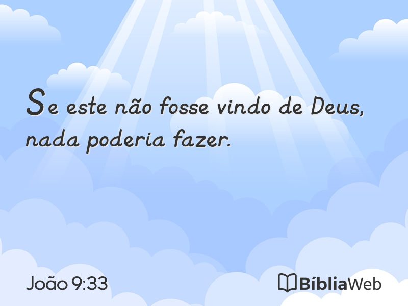João 9:33 em imagem para compartilhar