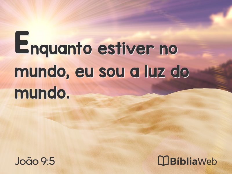 João 9:5 em imagem para compartilhar