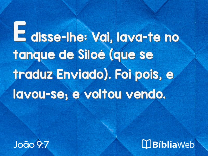 João 9:7 em imagem para compartilhar