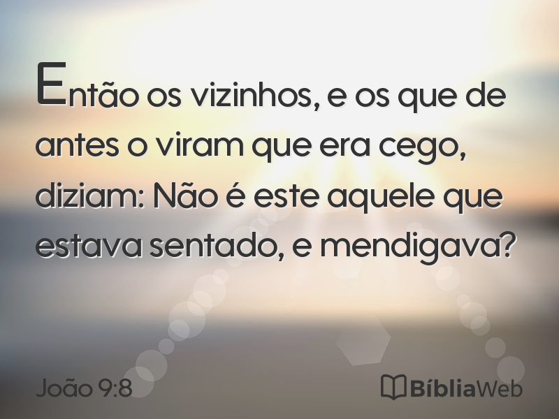 João 9:8 em imagem para compartilhar