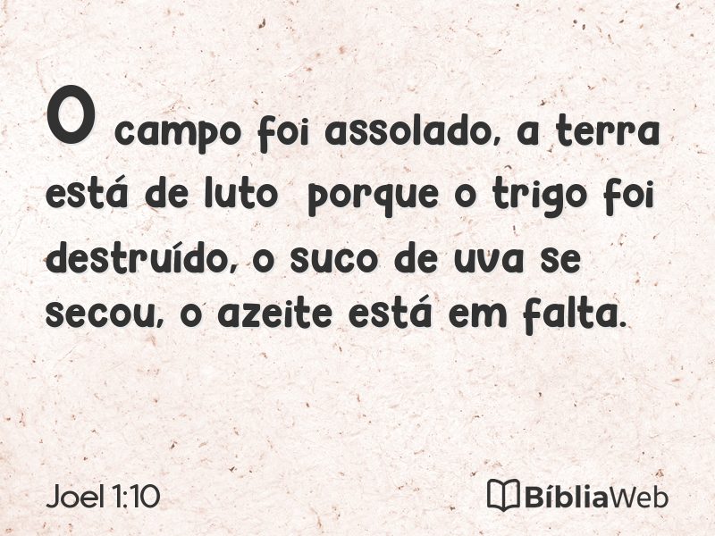 Joel 1:10 em imagem para compartilhar