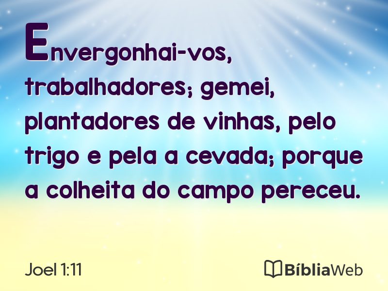 Joel 1:11 em imagem para compartilhar