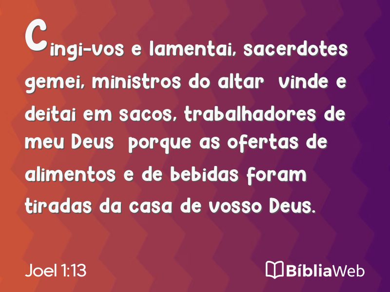 Joel 1:13 em imagem para compartilhar