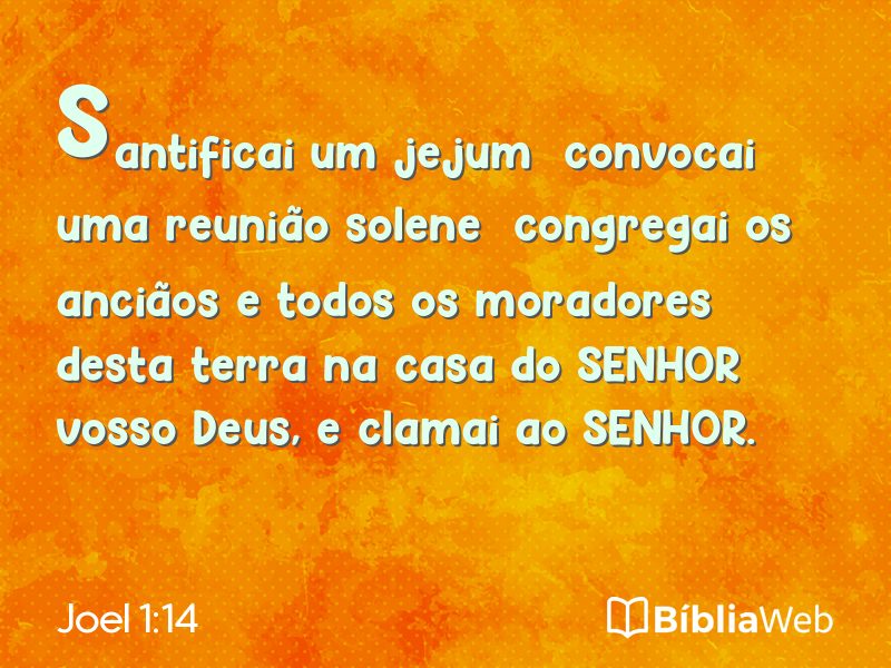 Joel 1:14 em imagem para compartilhar